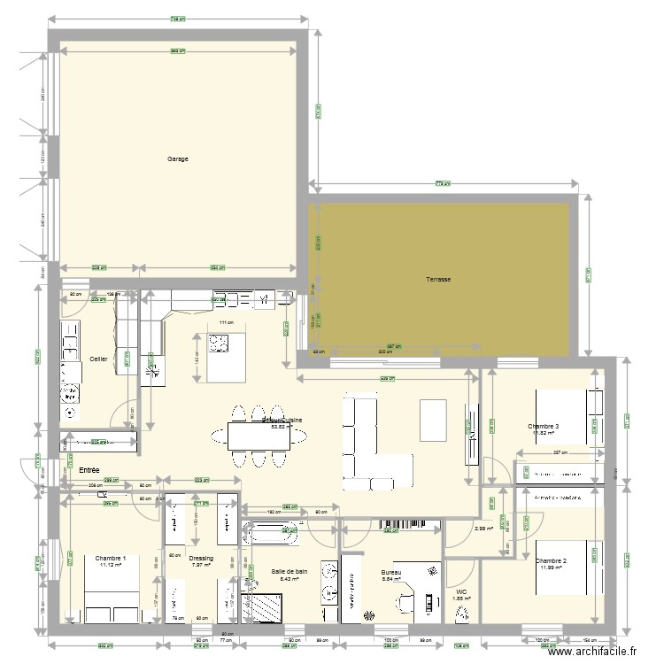 Plan maison Bordeaux MCA. Plan de 0 pièce et 0 m2