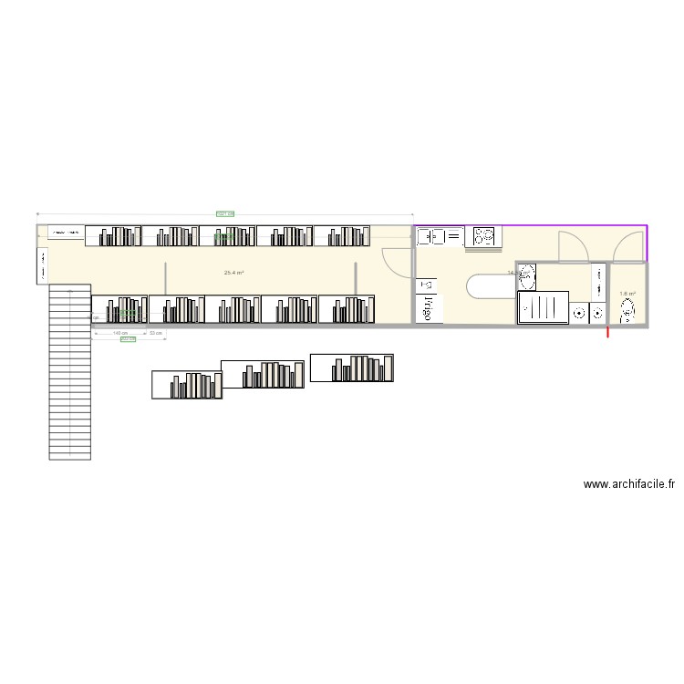 mezzanine stockage. Plan de 0 pièce et 0 m2