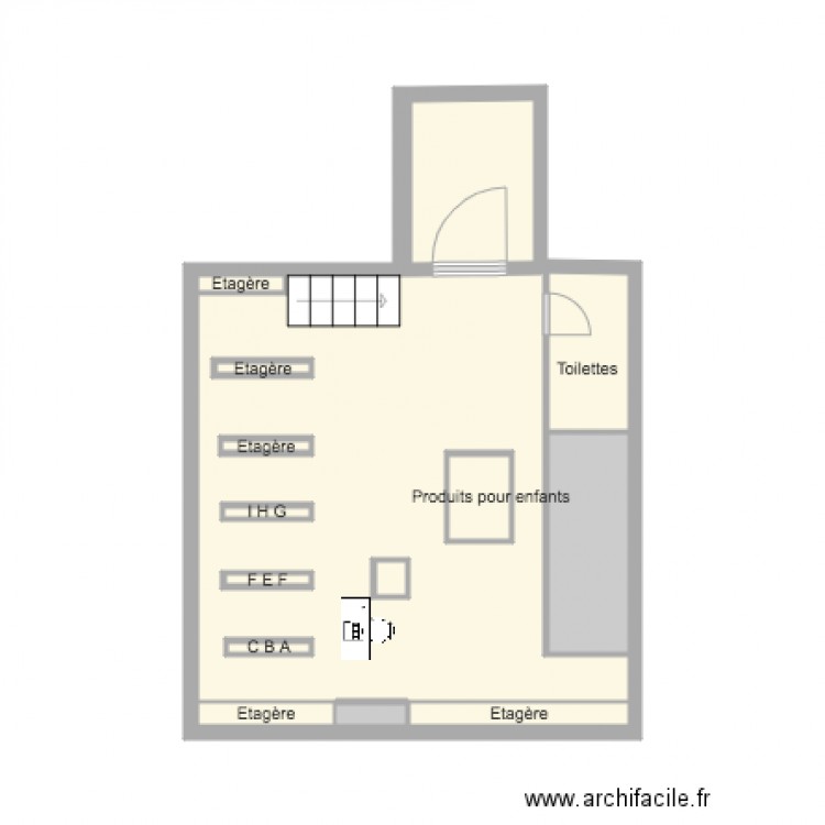 Plan du sous sol de la Pharmacie. Plan de 0 pièce et 0 m2