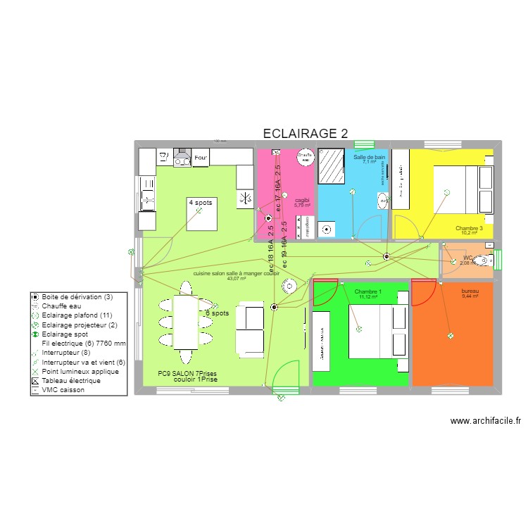 01elec 2. Plan de 0 pièce et 0 m2