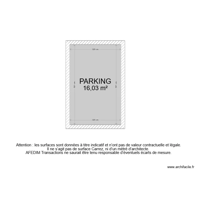 BI 8424 PARKING. Plan de 