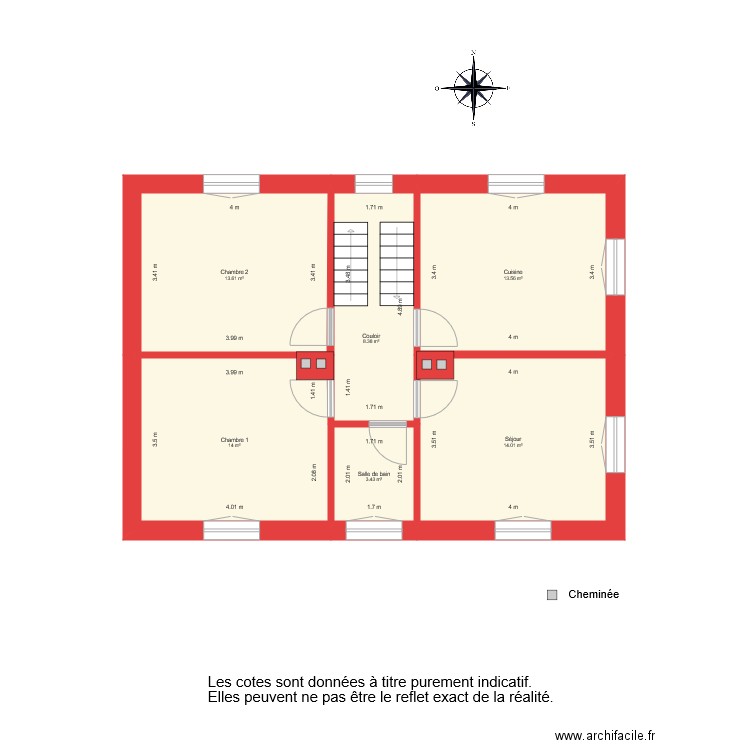 BI 1407 BRAYE étage. Plan de 0 pièce et 0 m2