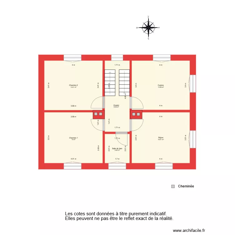 BI 1407 BRAYE étage. Plan de BI 1407 BRAYE étage. Plan de