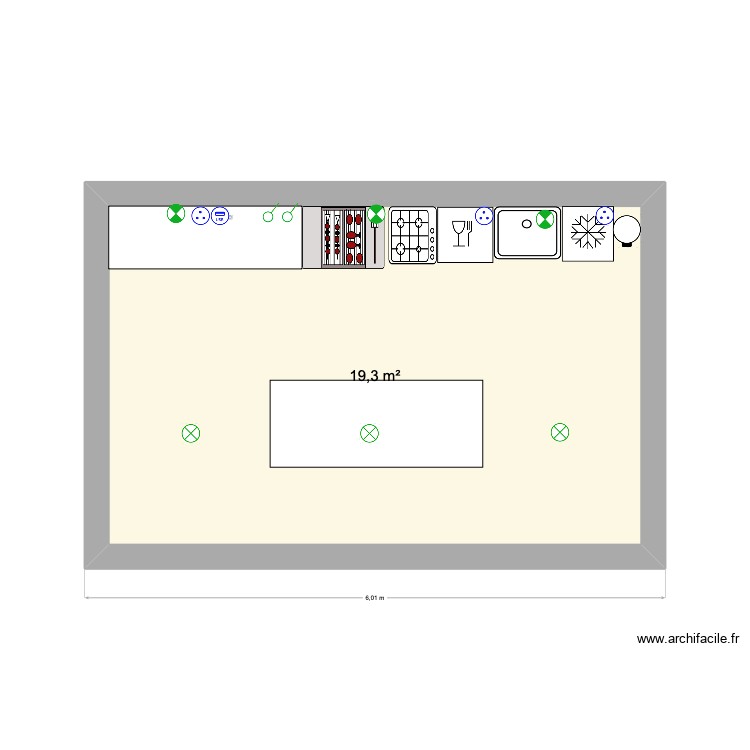 cuisine d\'été. Plan de 0 pièce et 0 m2