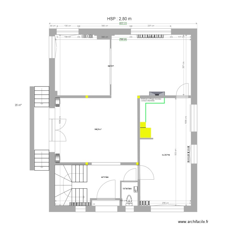 Enghien travaux rez de chaussée 05 11 2020. Plan de 0 pièce et 0 m2