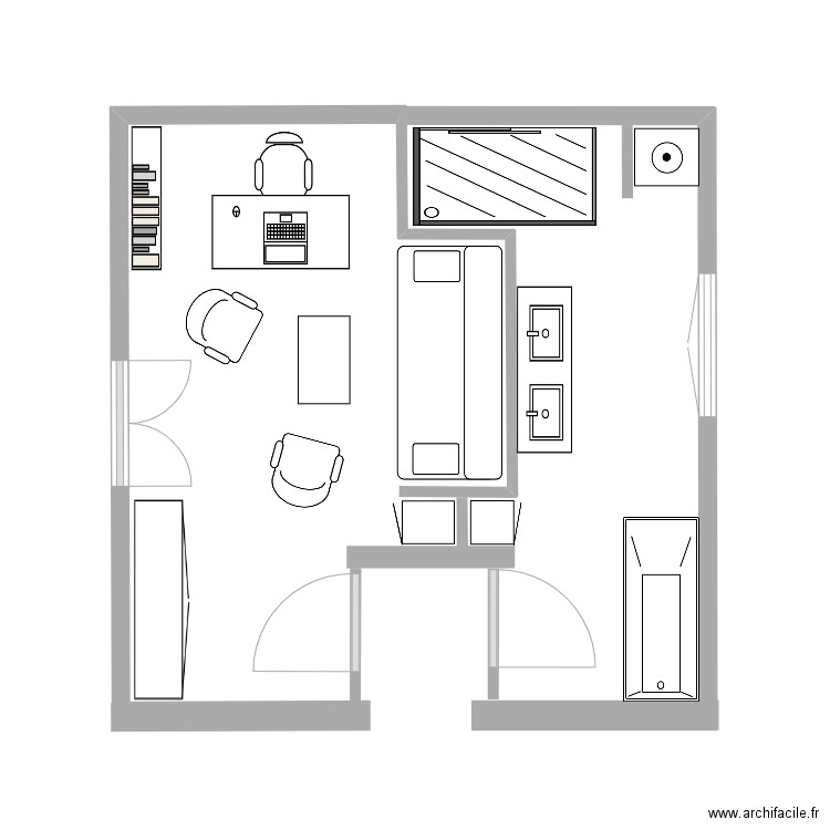 Sdb. Plan de 0 pièce et 0 m2
