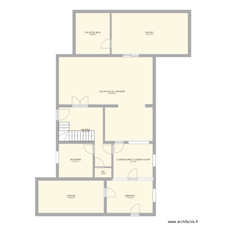 maison Lambersart RDC MODIFIE. Plan de 0 pièce et 0 m2