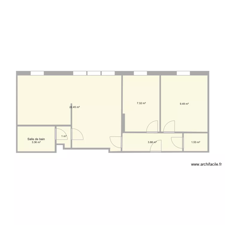 58 Elise Reclus avant travaux. Plan de 58 Elise Reclus avant travaux. Plan de