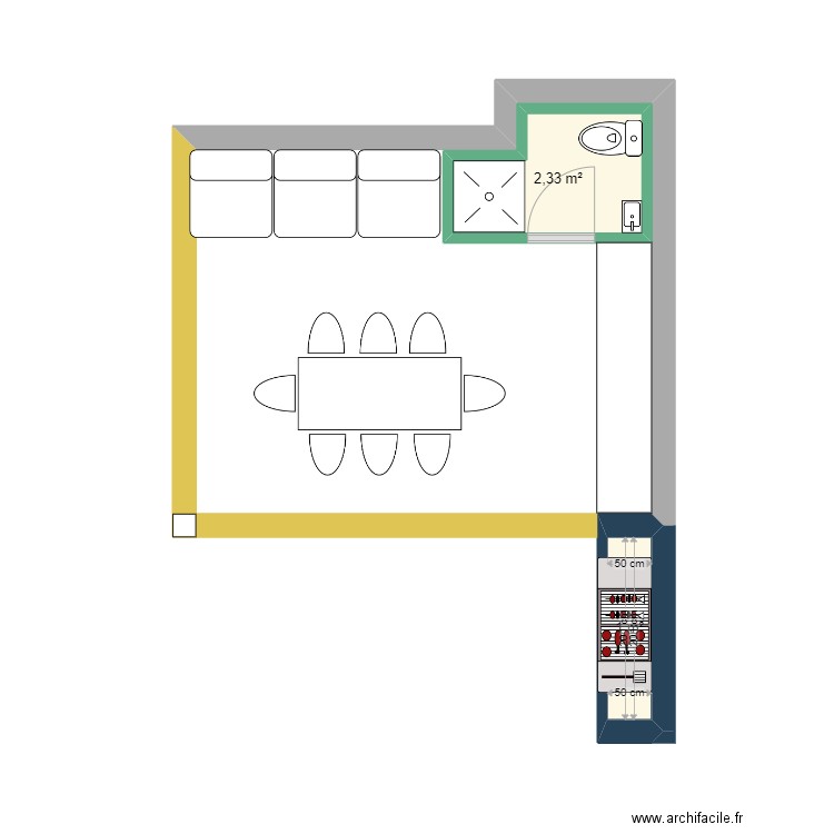 Cuisine été v5. Plan de 0 pièce et 0 m2