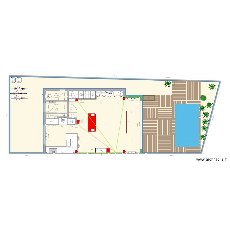 JdA terrain et piscine 3. Plan de 6 pièces et 153 m2