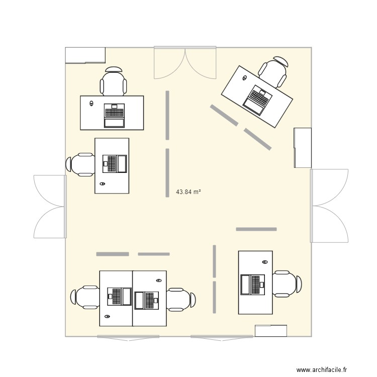 Bureau. Plan de 0 pièce et 0 m2