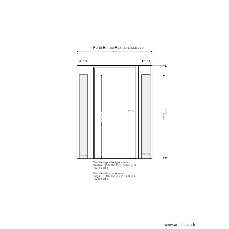 1-Porte Entrée Rez-de-chaussée. Plan de 0 pièce et 0 m2