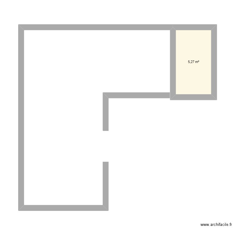 Maison St LEGER. Plan de 1 pièce et 5 m2