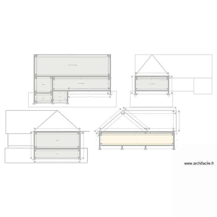 Coupe Pignons. Plan de 