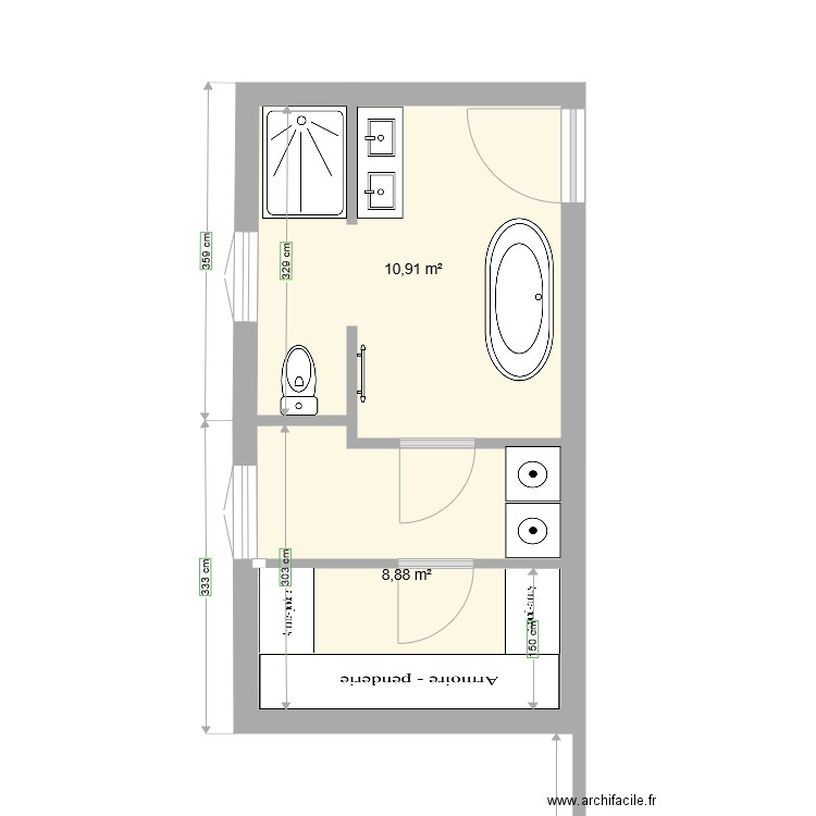 Plan v3 suite. Plan de 0 pièce et 0 m2