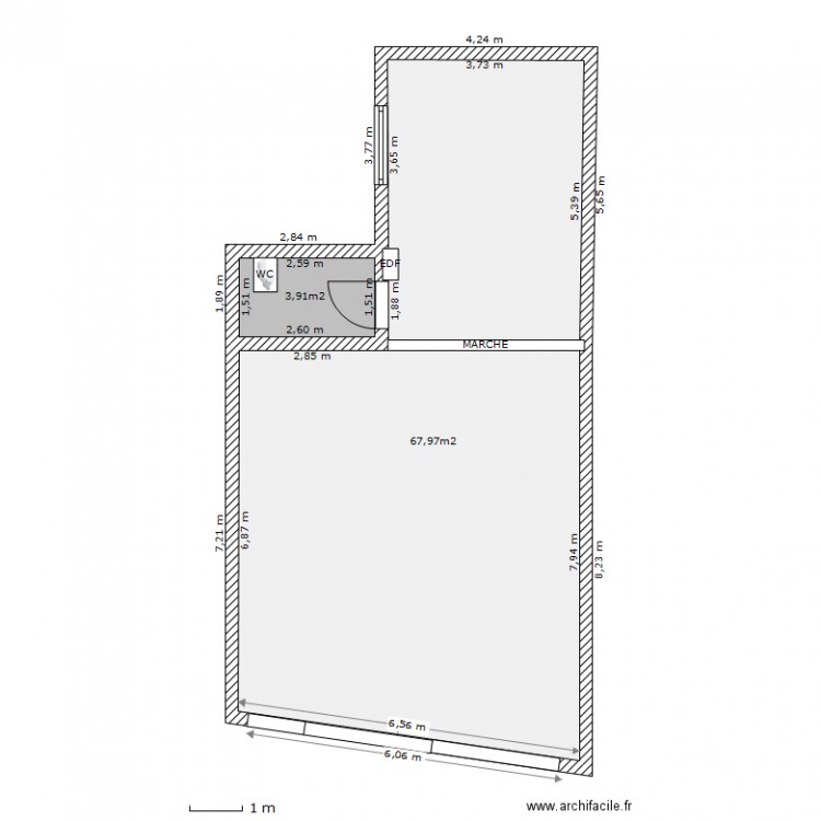 local ecb. Plan de 0 pièce et 0 m2