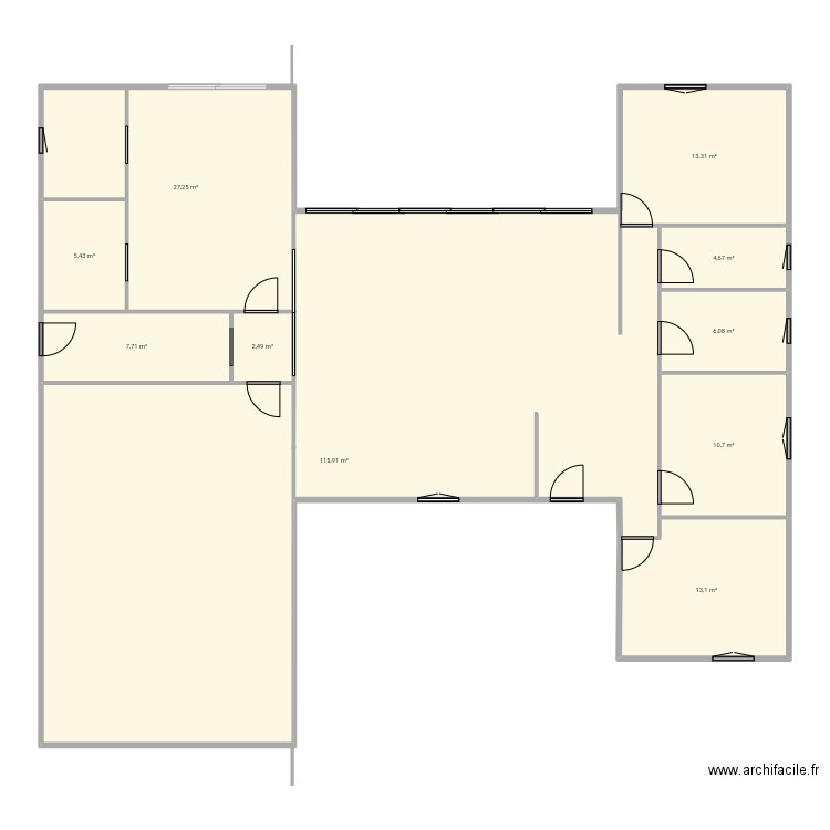 Notre maison. Plan de 10 pièces et 207 m2