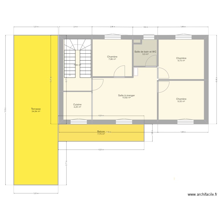 maison VIOLETA. Plan de 16 pièces et 159 m2