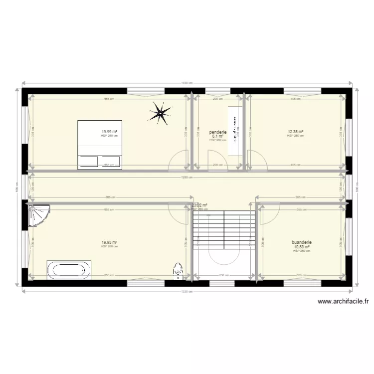 elts &eacute;tage projet V4. Plan de 