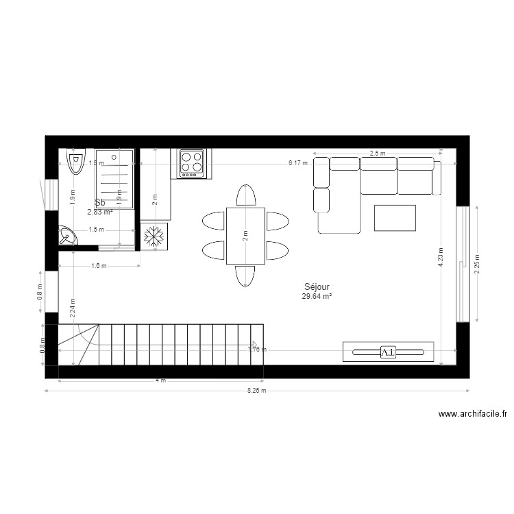 Rez de chaussée. Plan de 0 pièce et 0 m2