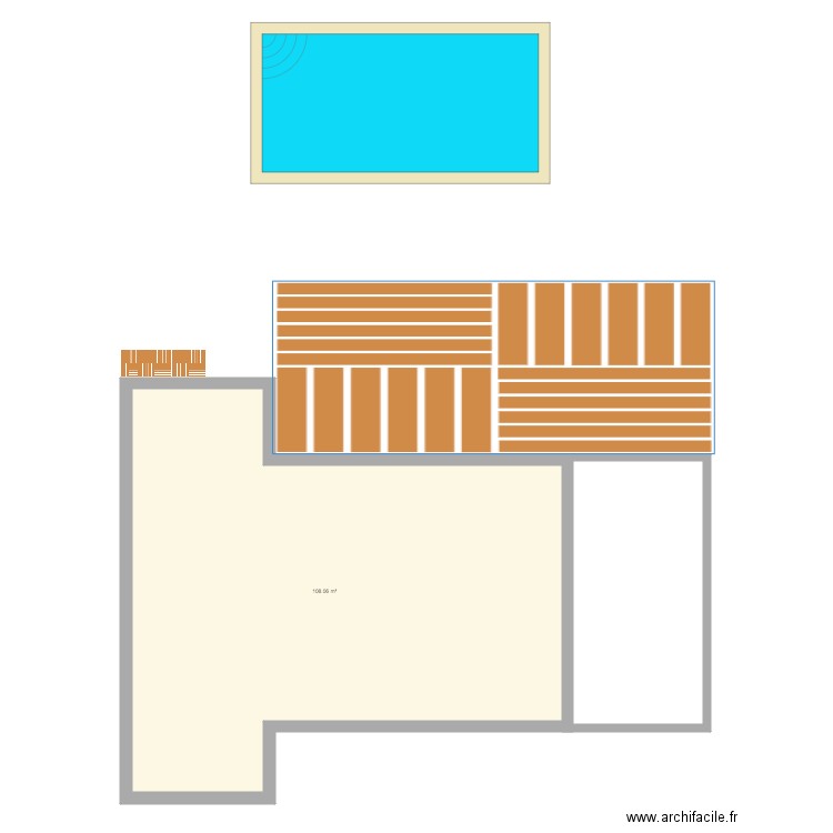 maison piscine 2. Plan de 0 pièce et 0 m2