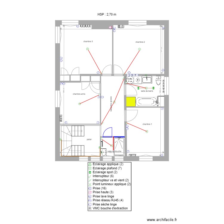 Enghien 1er étage électricité 29 12 2020. Plan de 0 pièce et 0 m2