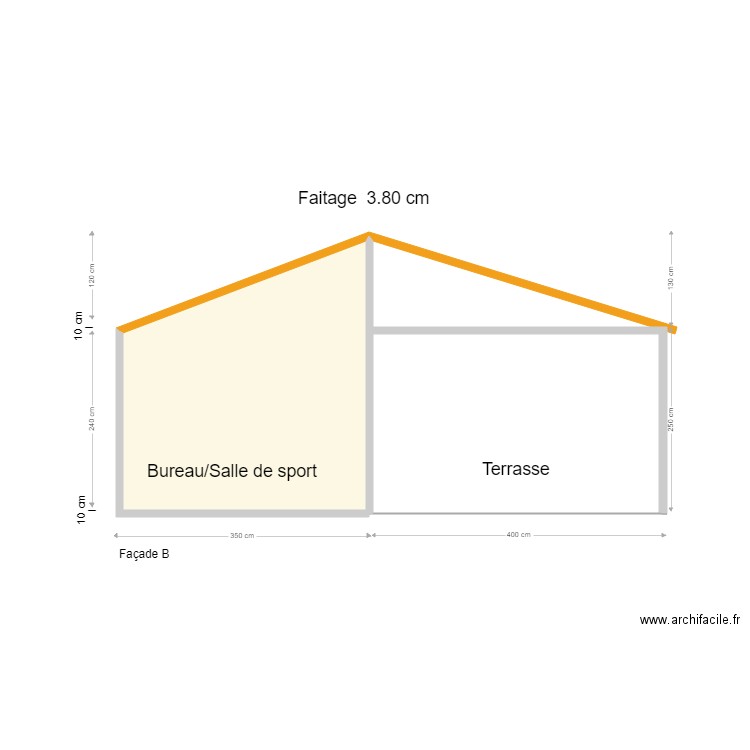 Facade A1. Plan de 0 pièce et 0 m2