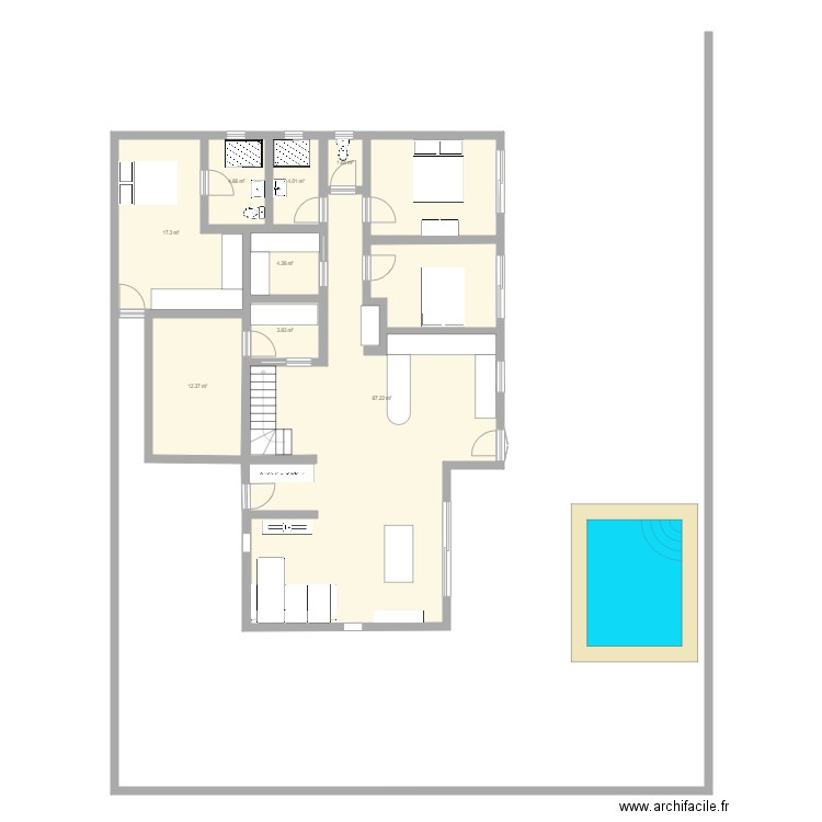 guyenne etage 2. Plan de 0 pièce et 0 m2
