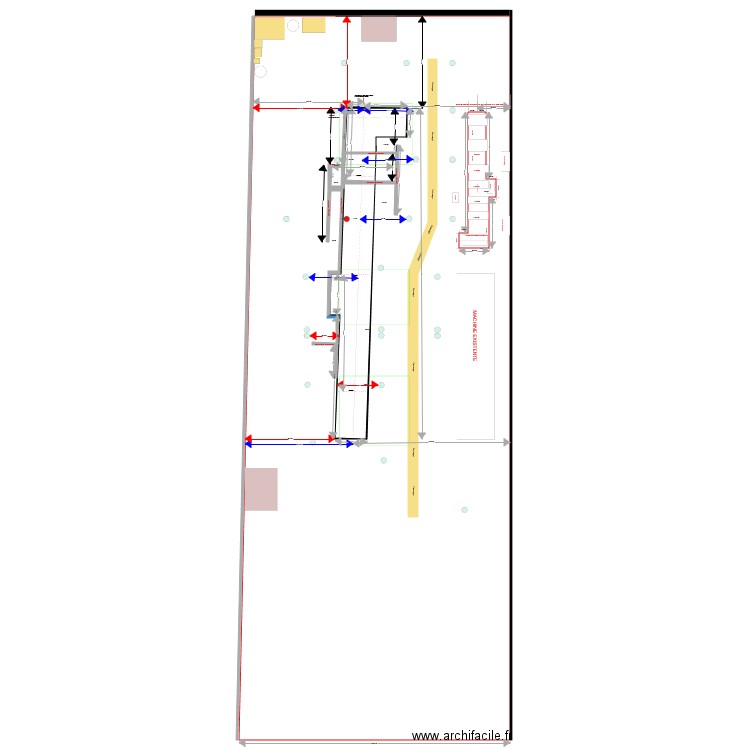 Dalle canniveaux ouverture poteaux Le 19 02 17 . Plan de 0 pièce et 0 m2