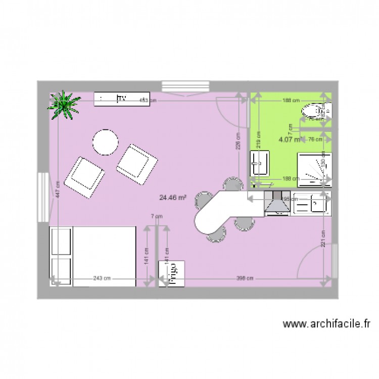 Appartement 1er étage droit b. Plan de 0 pièce et 0 m2