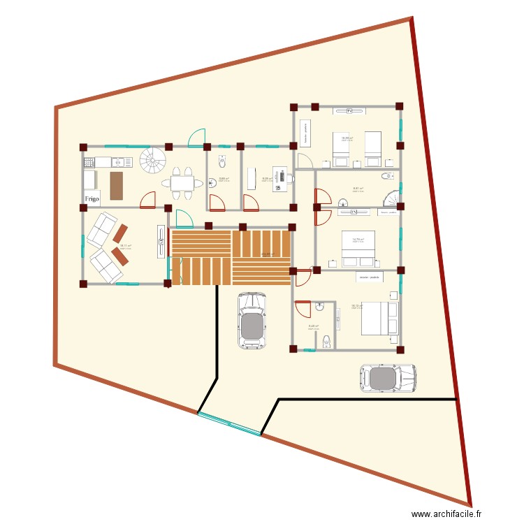 plan181119 colonnes. Plan de 0 pièce et 0 m2