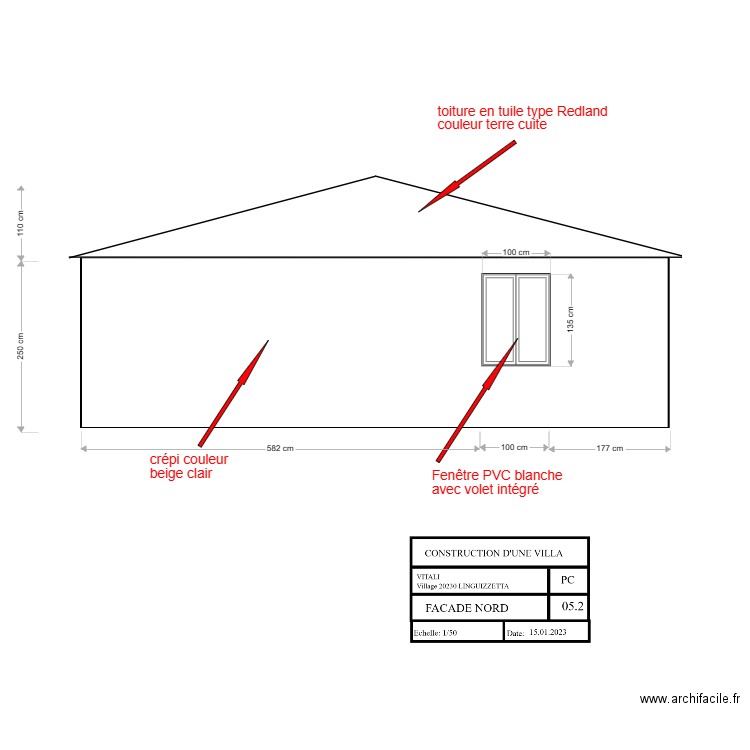 fred facade nord 2023. Plan de 0 pièce et 0 m2