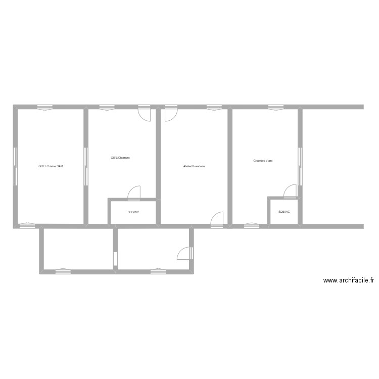 viste. Plan de 8 pièces et 151 m2