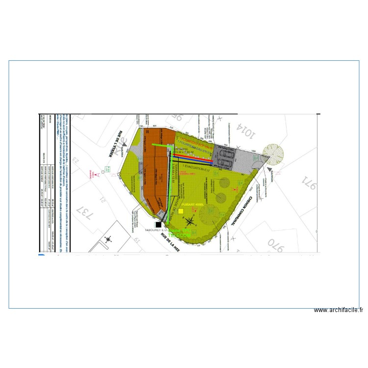 PLANS DE MASSE MAISON . Plan de 0 pièce et 0 m2