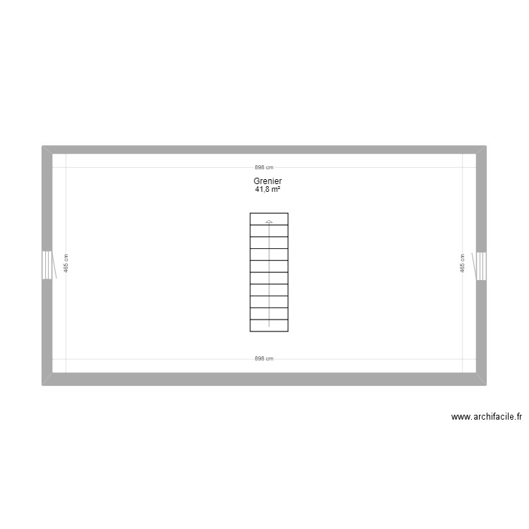 Arquenne grenier nouveau modifications. Plan de 3 pièces et 60 m2