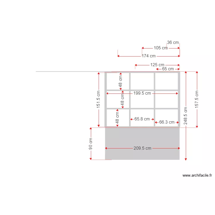 verri&egrave;re fonck 2. Plan de 