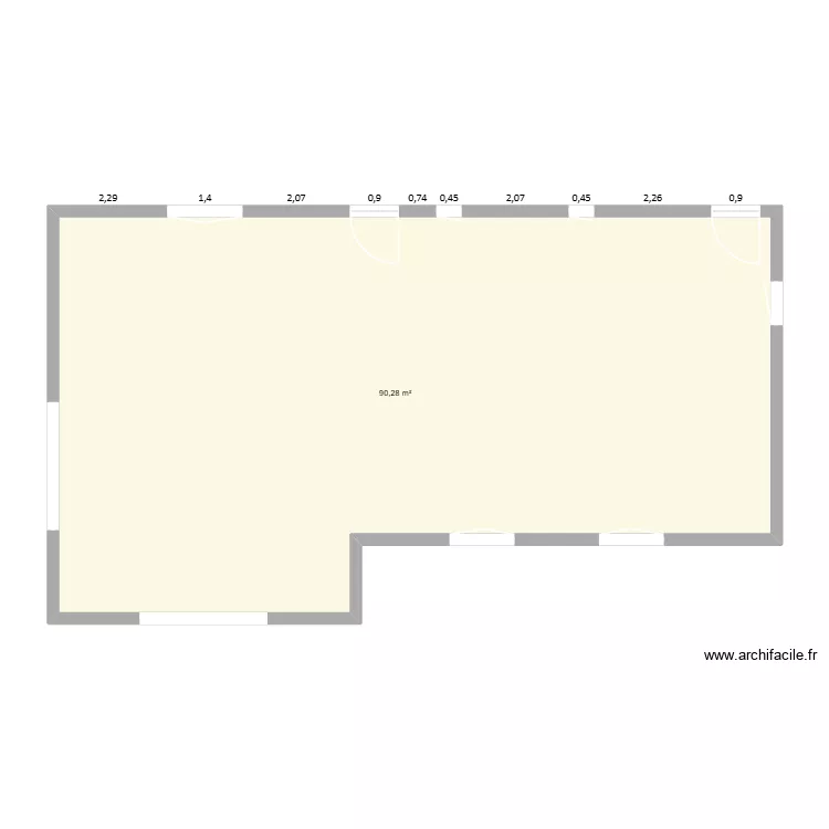 TREGLAMUS. Plan de 1 et 90 m² TREGLAMUS. Plan de 1 et 90 m²
