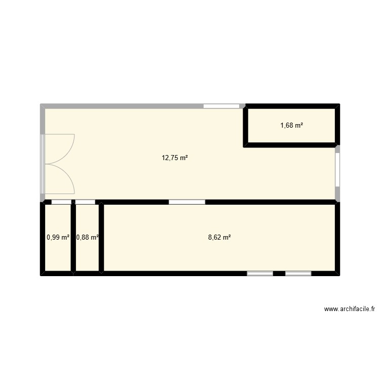 labo transfo. Plan de 5 pièces et 25 m2