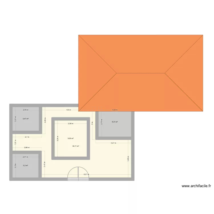 CHETTE. Plan de 5 Pièces et 76 m² CHETTE. Plan de 5 Pièces et 76 m²