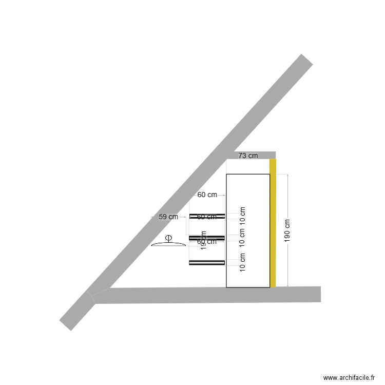 Dressing R1 Saint Saëns. Plan de 0 pièce et 0 m2