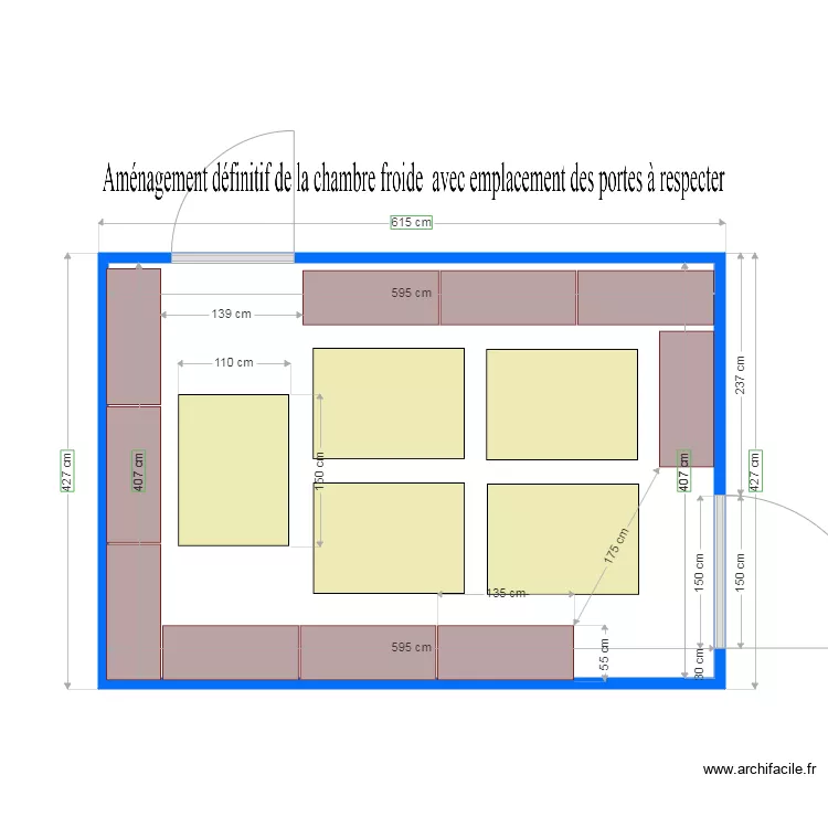 CHAMBRE FROIDE Pascal. Plan de 