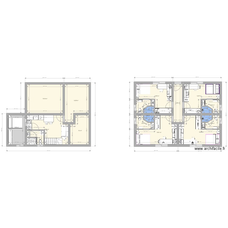 APPARTEMENT T1 droite. Plan de 0 pièce et 0 m2