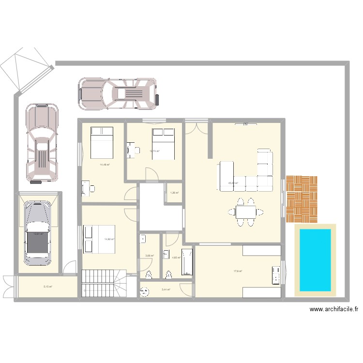 essai 2. Plan de 11 pièces et 136 m2