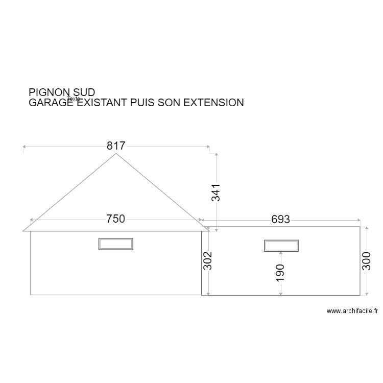 PIGNON SUD. Plan de 0 pièce et 0 m2