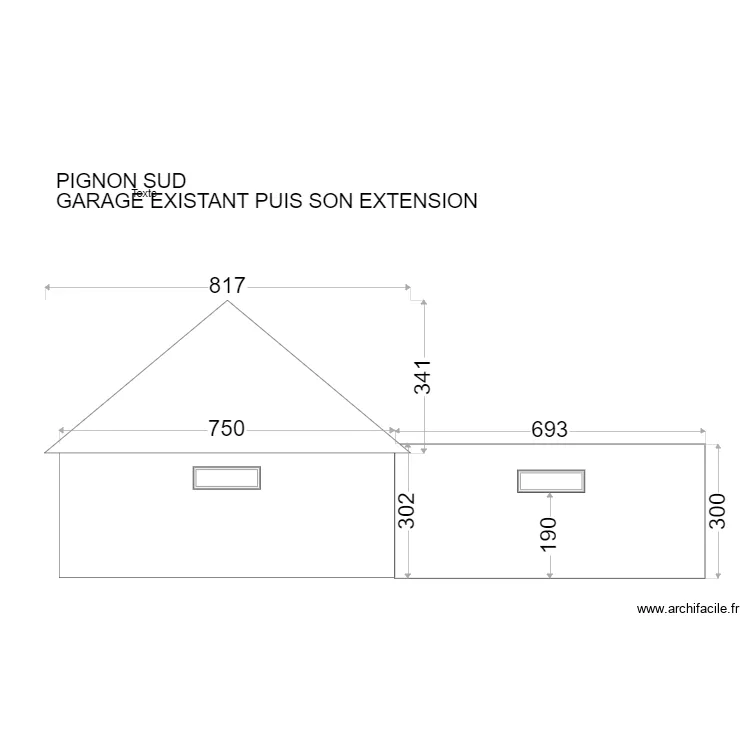 PIGNON SUD. Plan de PIGNON SUD. Plan de