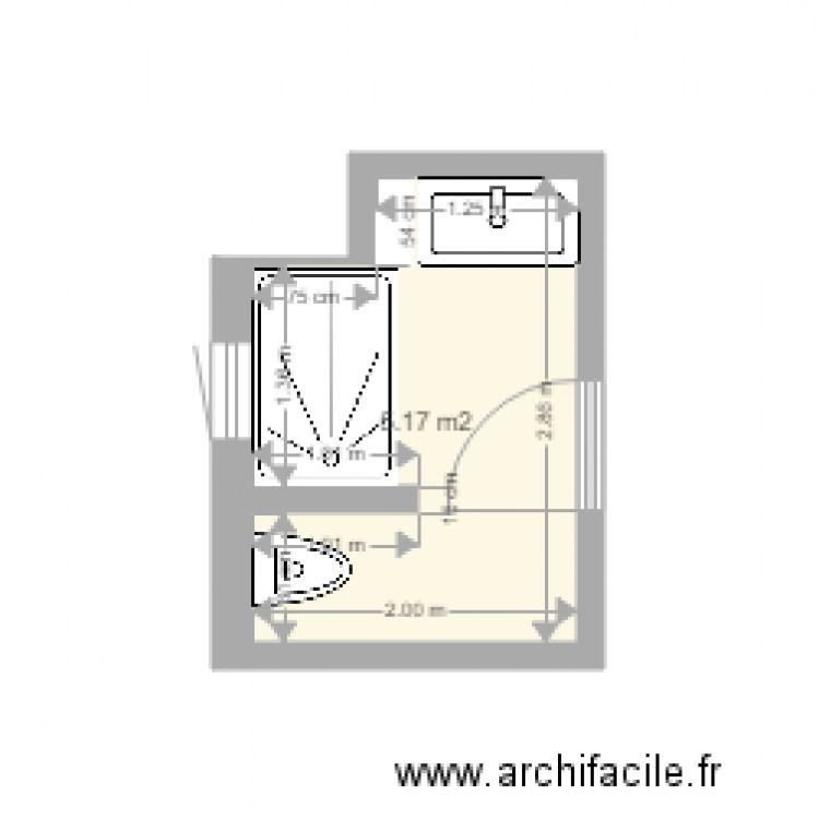 BATHROOM 2B. Plan de 0 pièce et 0 m2