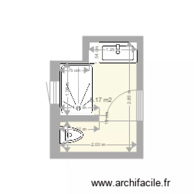 BATHROOM 2B. Plan de 