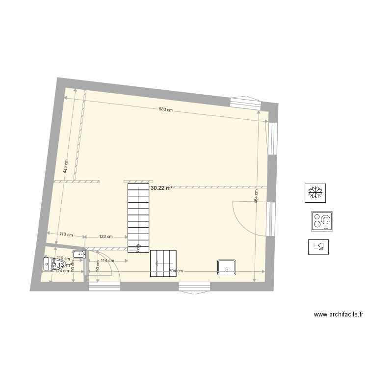 RDC 1. Plan de 0 pièce et 0 m2