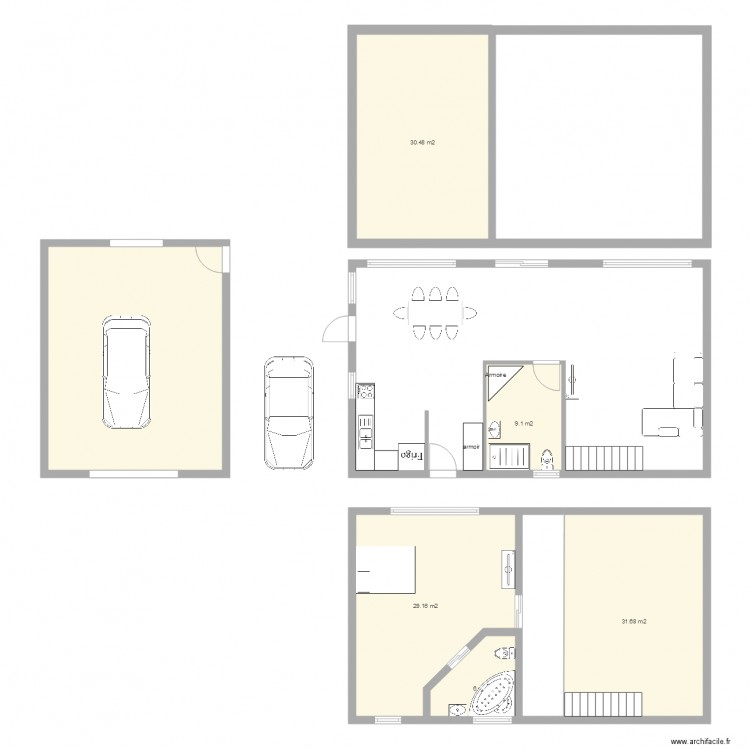 plan de maison 24 x 40