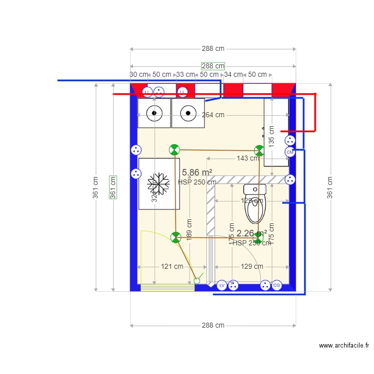 PIECE 5 matrice. Plan de 0 pièce et 0 m2